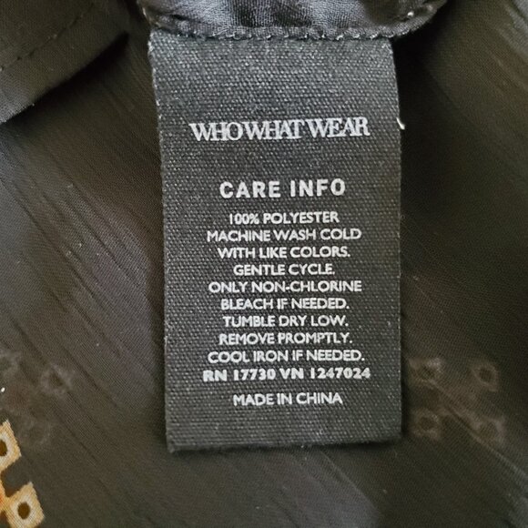 Who What Wear Chiffon Long Sleeve Blouse - Picture 7 of 8